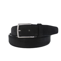 Guiseppe | Nubuck herenriem 3,5cm | Zwart