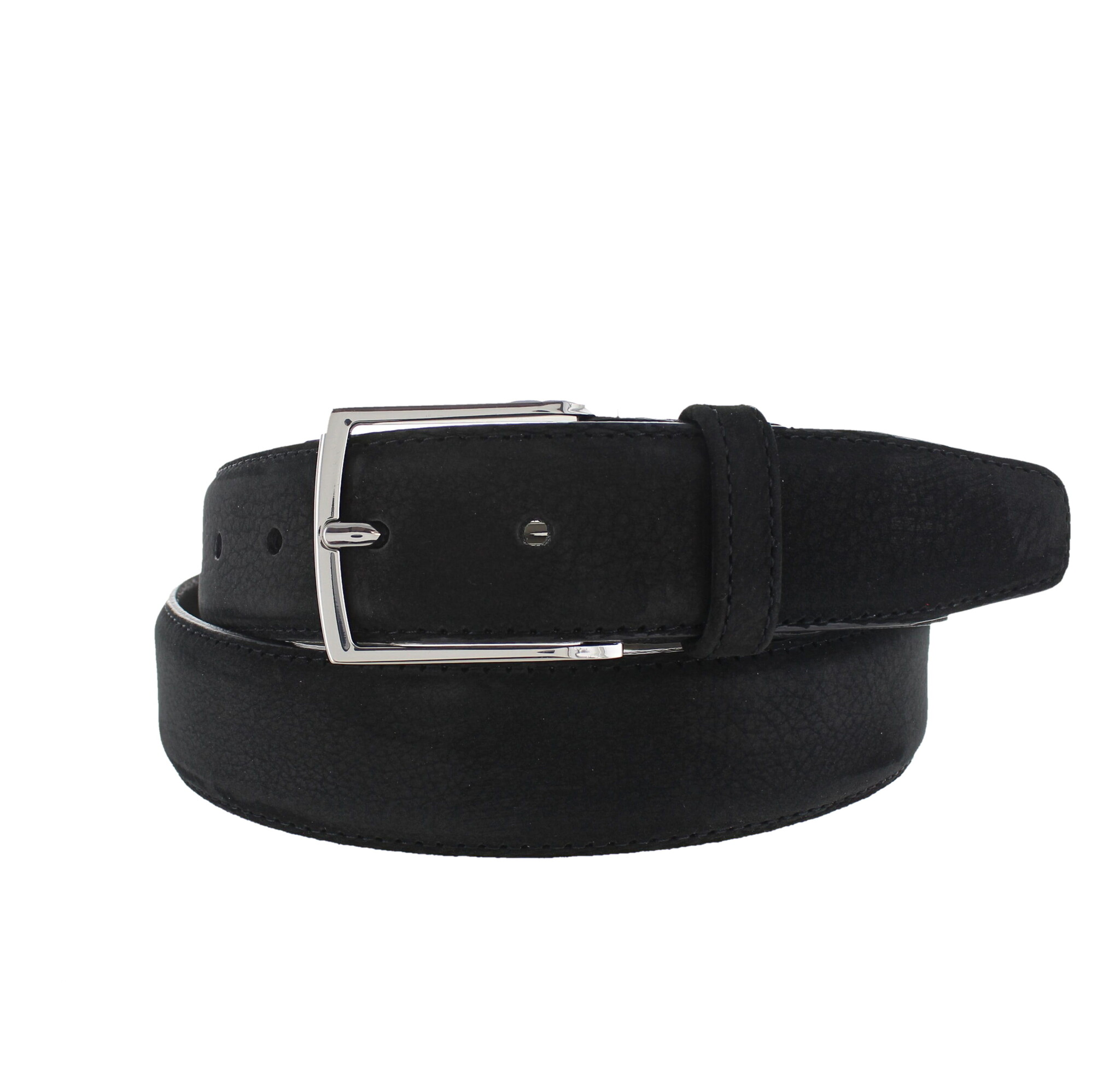 BRADBURY Guiseppe | Nubuck herenriem 3,5cm | Zwart