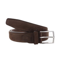 Guiseppe | Nubuck herenriem 3,5cm | Bruin