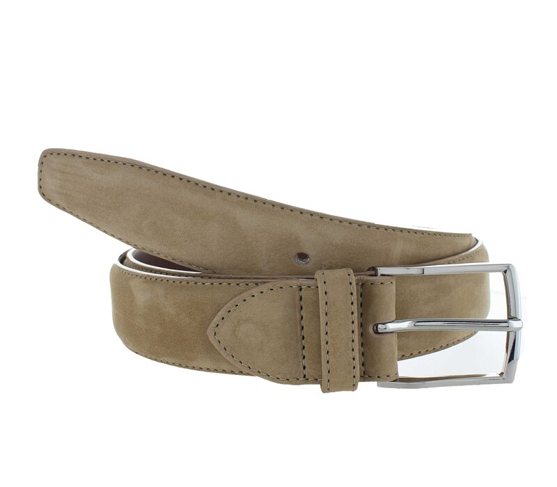 Guiseppe | Nubuck herenriem 3,5cm | Camel