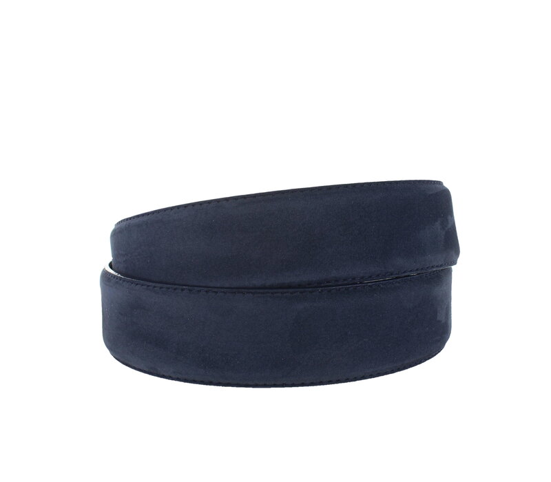 Fausto | Nubuck ceintuur 4cm | Donkerblauw