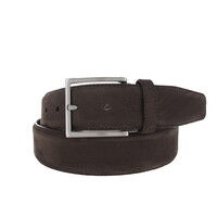 Fausto | Nubuck ceintuur 4cm | Donkerbruin