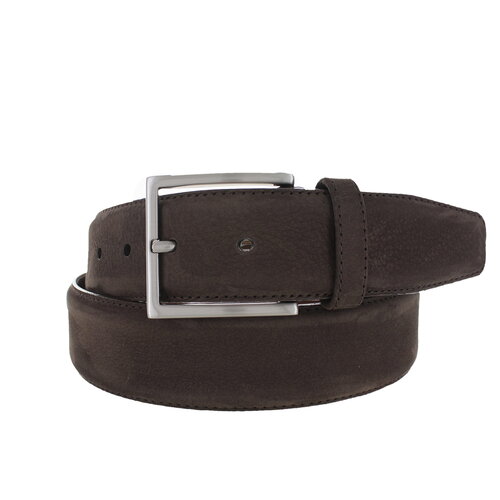  JOB86 Fausto | Nubuck ceintuur 4cm | Donkerbruin 