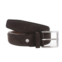 Fausto | Nubuck ceintuur 4cm | Donkerbruin