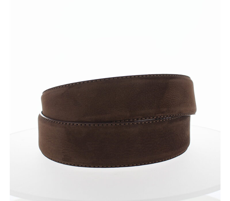 Fausto | Nubuck ceintuur 4cm | Bruin