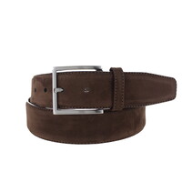 Fausto | Nubuck ceintuur 4cm | Bruin