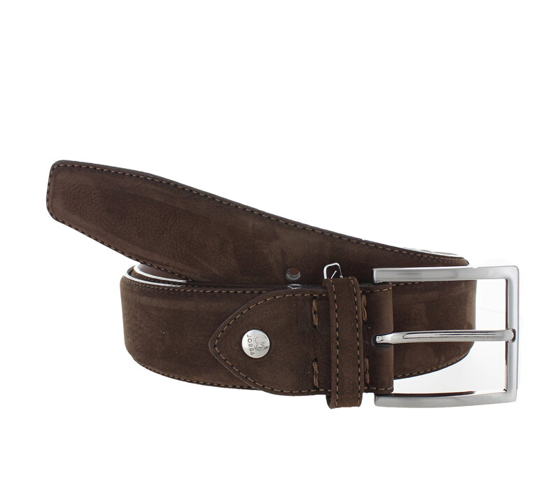 Fausto | Nubuck ceintuur 4cm | Bruin