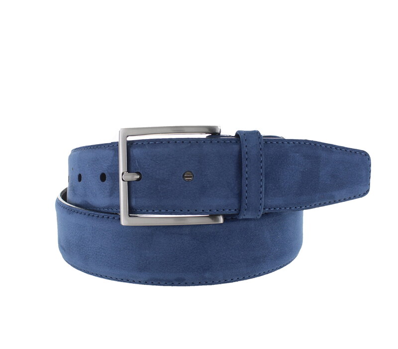Fausto | Nubuck ceintuur 4cm | Blauw