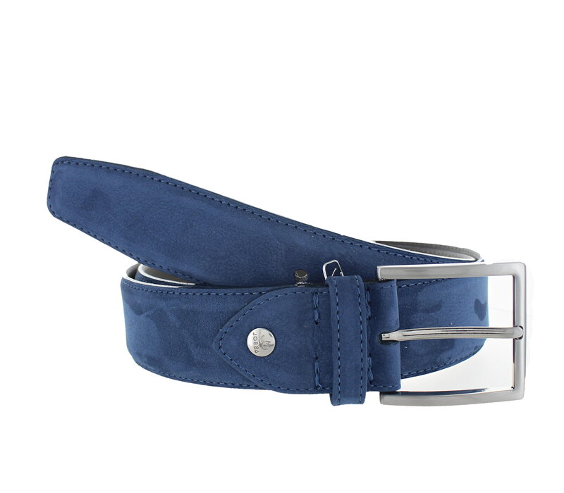 Fausto | Nubuck ceintuur 4cm | Blauw