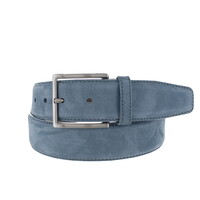 Fausto | Nubuck ceintuur 4cm | Grijsblauw
