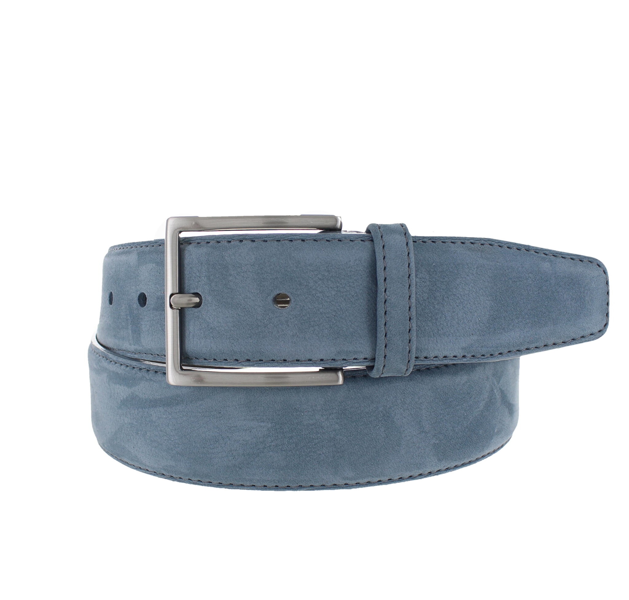 JOB86 Fausto | Nubuck ceintuur 4cm | Grijsblauw