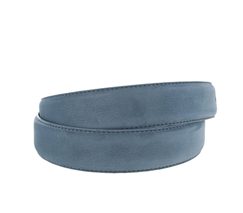 Fausto | Nubuck ceintuur 4cm | Grijsblauw