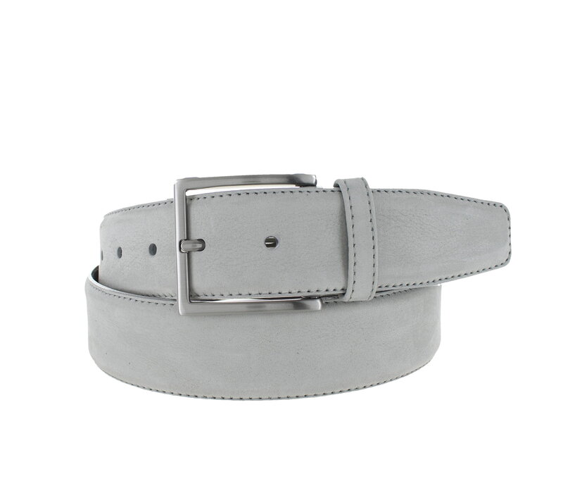 Fausto | Nubuck ceintuur 4cm | Lichtgrijs