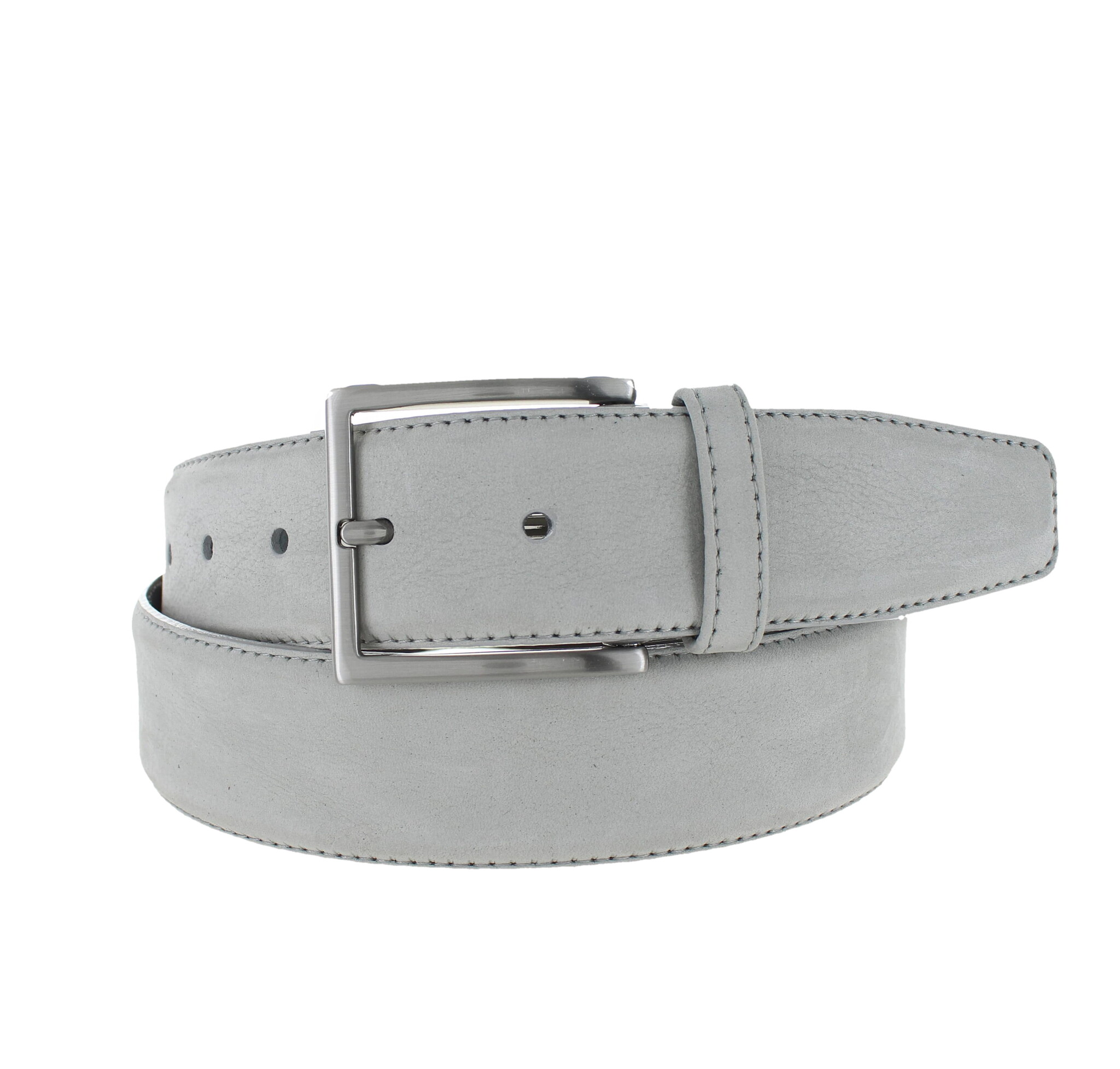 JOB86 Fausto | Nubuck ceintuur 4cm | Lichtgrijs