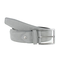 Fausto | Nubuck ceintuur 4cm | Lichtgrijs
