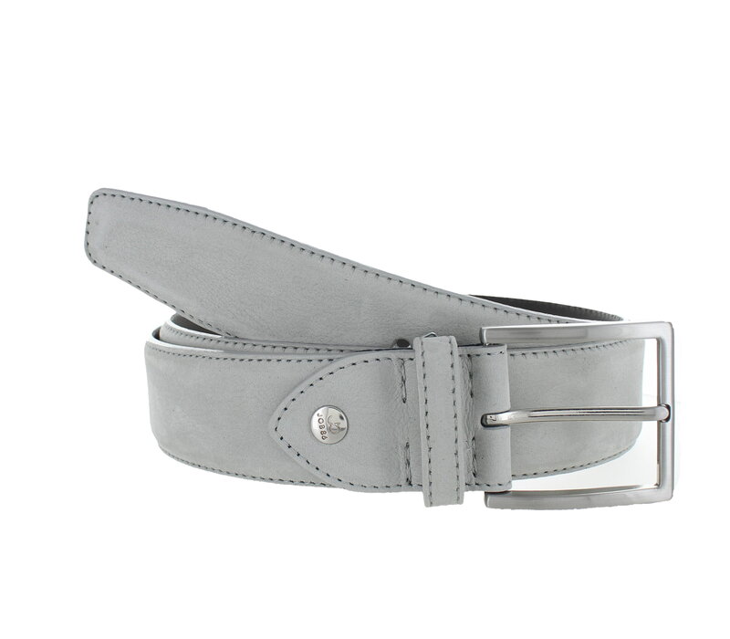 Fausto | Nubuck ceintuur 4cm | Lichtgrijs