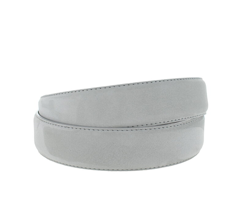 Fausto | Nubuck ceintuur 4cm | Lichtgrijs