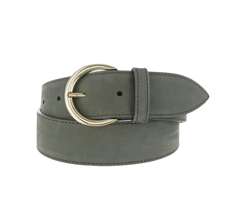 Emma | Nubuck damesriem 4cm | Groen