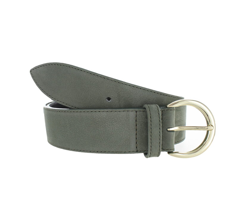 Emma | Nubuck damesriem 4cm | Groen