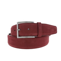 Fausto | Nubuck ceintuur 4cm | Burgundy