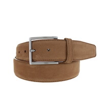 Fausto | Nubuck ceintuur 4cm | Lichtbruin