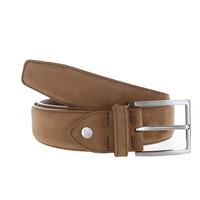 Fausto | Nubuck ceintuur 4cm | Lichtbruin
