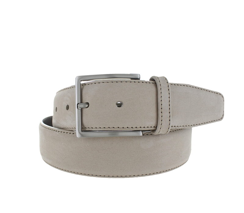 Fausto | Nubuck ceintuur 4cm | Beige