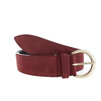 Emma | Nubuck damesriem 4cm | Bordeaux
