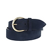 H.A.N. Emma | Nubuck damesriem 4 cm | Donkerblauw