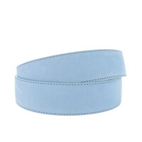 Emma | Nubuck damesriem 4cm | Lichtblauw
