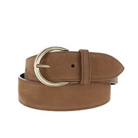 Emma | Nubuck damesriem 4cm | Lichtbruin