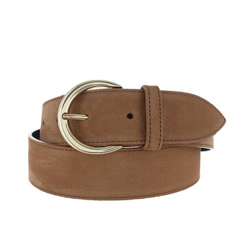 H.A.N. Emma | Nubuck damesriem 4cm | Lichtbruin