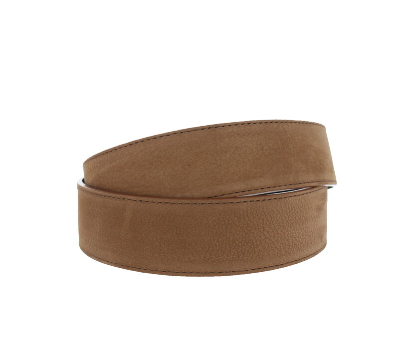 Emma | Nubuck damesriem 4cm | Lichtbruin