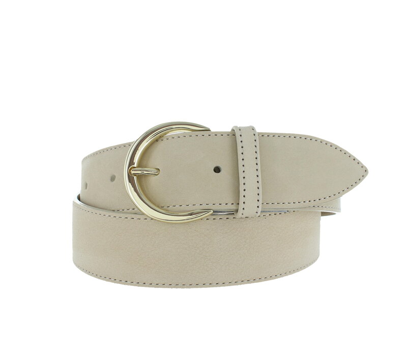 Emma | Nubuck damesriem 4cm | Beige