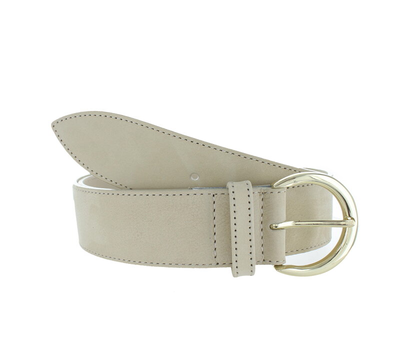 Emma | Nubuck damesriem 4cm | Beige