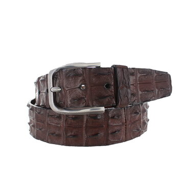 JOB86 Originele krokodillen leren riem | Bruin