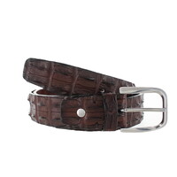 Originele krokodillen leren riem | Bruin