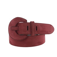 Noémie | Nubuck damesriem 4cm | Bordeaux