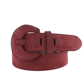 H.A.N. Noémie | Nubuck damesriem 4cm | Bordeaux
