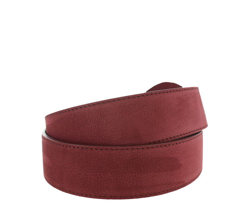 Noémie | Nubuck damesriem 4cm | Bordeaux