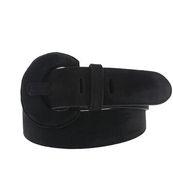 H.A.N. Noémie | Nubuck damesriem 4cm | Zwart