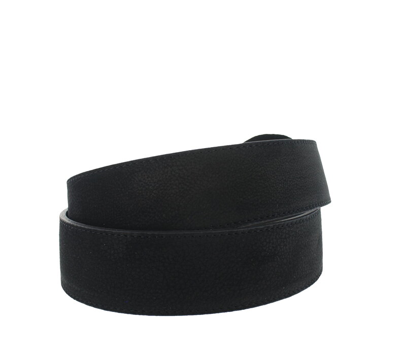 Noémie | Nubuck damesriem 4cm | Zwart