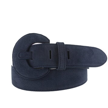 H.A.N. Noémie | Nubuck damesriem 4cm | Donkerblauw
