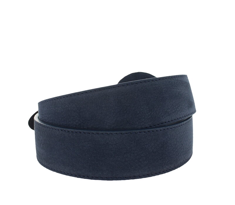 Noémie | Nubuck damesriem 4cm | Donkerblauw