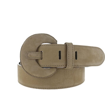 H.A.N. Noémie | Nubuck damesriem 4cm | Beige