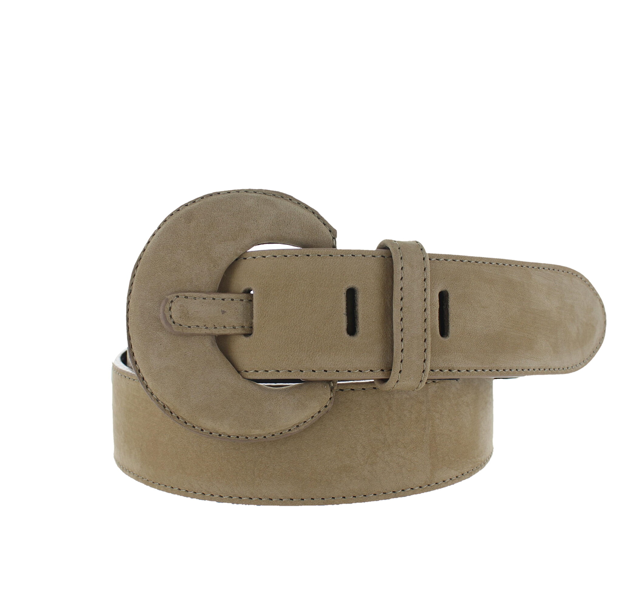 H.A.N Noémie | Nubuck damesriem 4cm | Beige