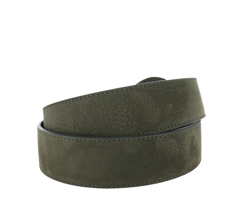 Noémie | Nubuck damesriem 4cm | Donkergroen