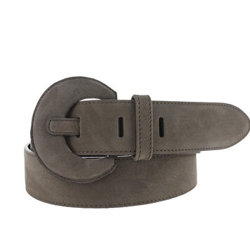 H.A.N. Noémie | Nubuck damesriem 4cm | Taupe