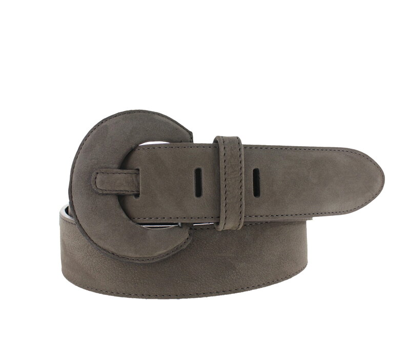 Noémie | Nubuck damesriem 4cm | Taupe