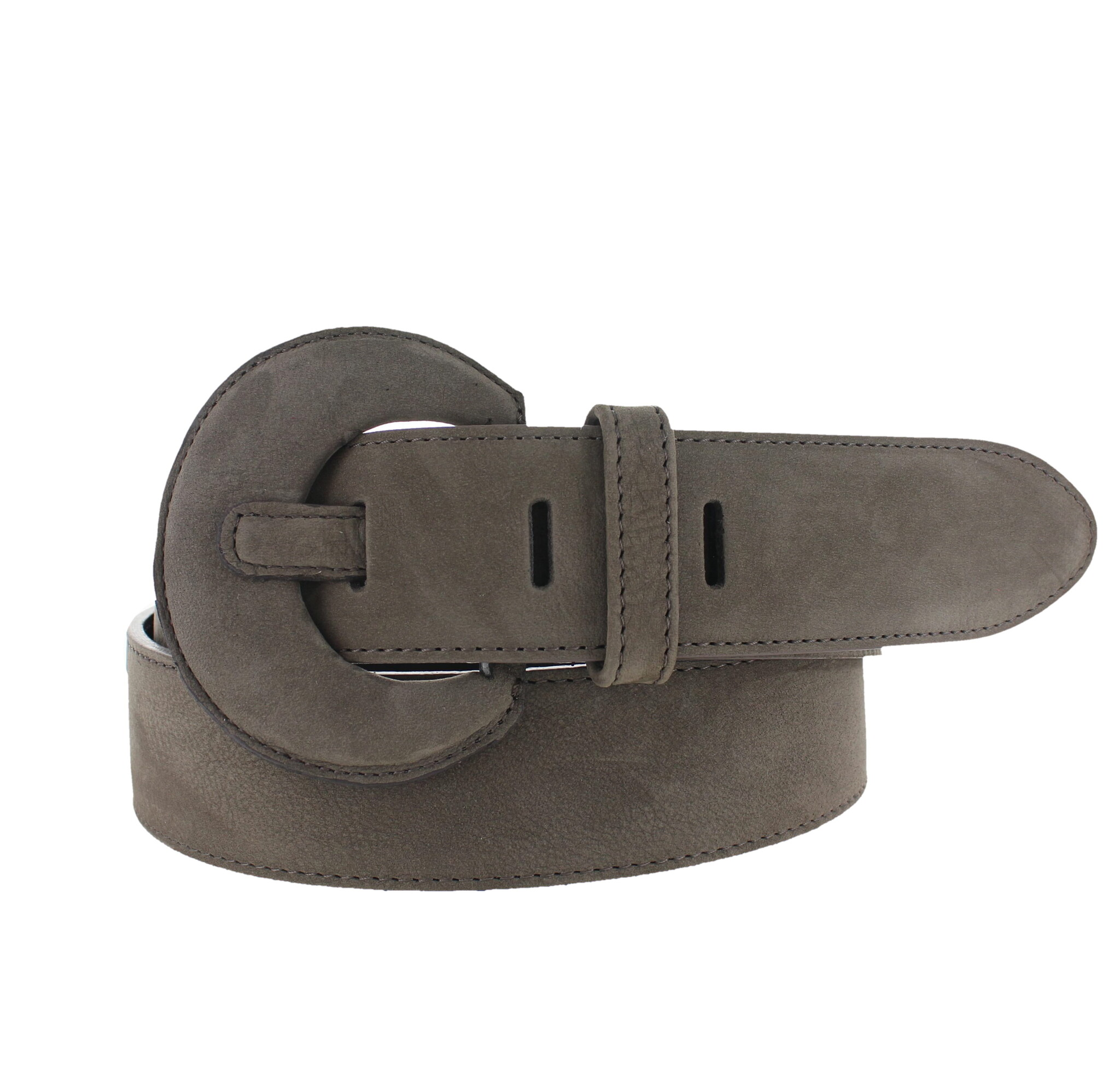 H.A.N Noémie | Nubuck damesriem 4cm | Taupe